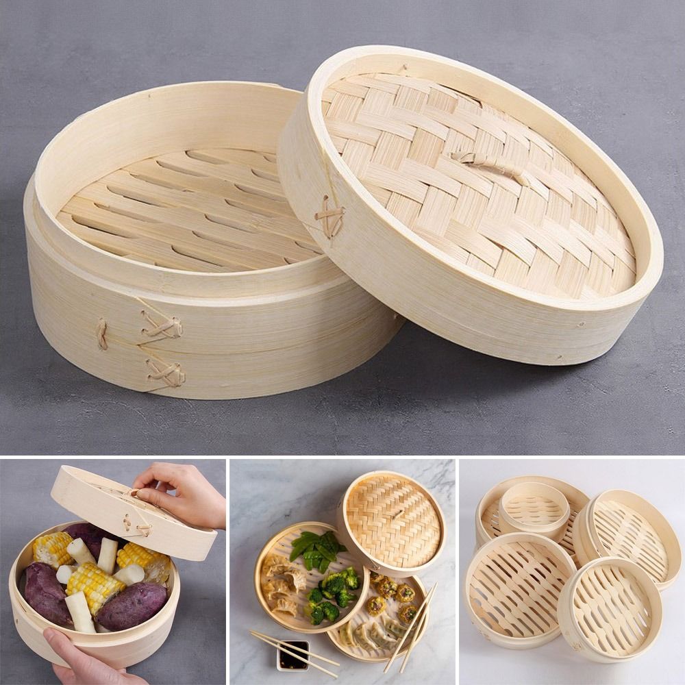 Cesta De Vapor De Bambu Com Ta - Bao Steamer Bamboo avaliação e preço